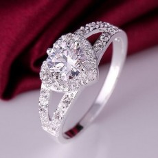 Female : 18 K Silver Filled Ring  - Rings