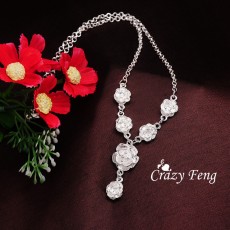 Female : 925 Sterling Silver Necklace  - Necklaces on Aster Vender