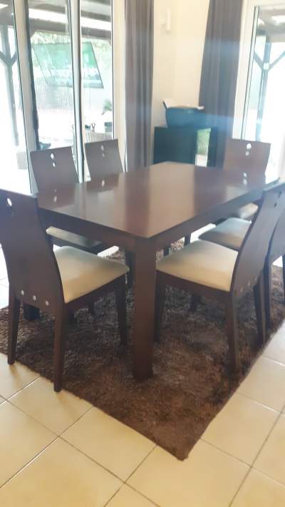 Dining Table + 6 chairs for sale  - Dining Chairs on Aster Vender