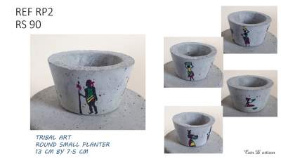 Concrete Small planters (Tribal) - Other Crafts