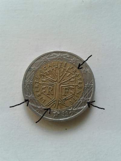 2 euro RF 1999 with error - Coins