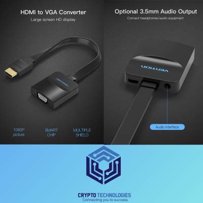HDMI to VGA Converter (Female) 0.15M Black - All Informatics Products