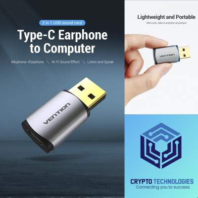 USB to Type-C Sound Card Metal Type - All Informatics Products