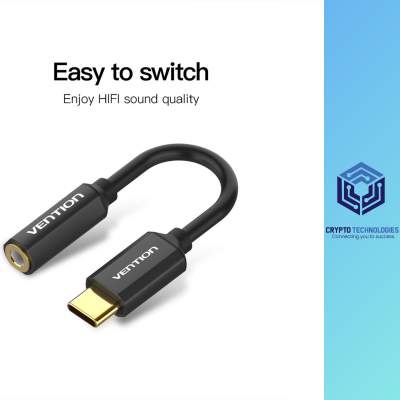 Type-C to 3.5mm Audio Cable 0.1m Aluminum Alloy Shell Black Metal Type - All Informatics Products