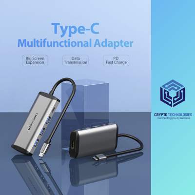 USB Type-C to HDMI/USB3.0*/PD Converter 0.15M Gray Metal Type - All Informatics Products