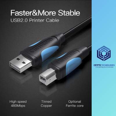 USB2.0 A Male to B Male Printer Cable - Black - All Informatics Products on Aster Vender