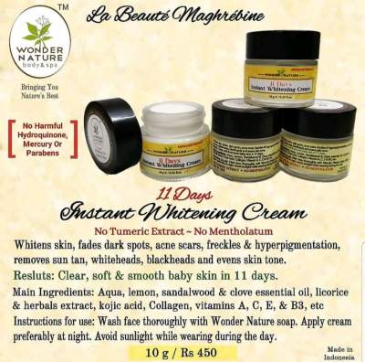Instant whitening cream - 11 days - Cream on Aster Vender