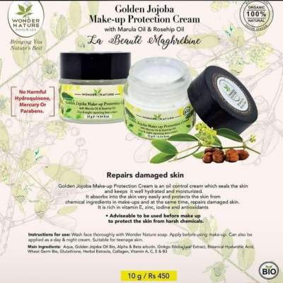 GOLDEN JOJOBA MAKE-UP PROTECTION CREAM with marula oil and rosehip oil - Cream on Aster Vender