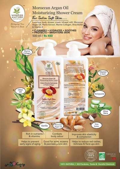  Wonder Nature Maroccon Argan Oil Moisturizing Shower Cream - Other Body Care Products on Aster Vender
