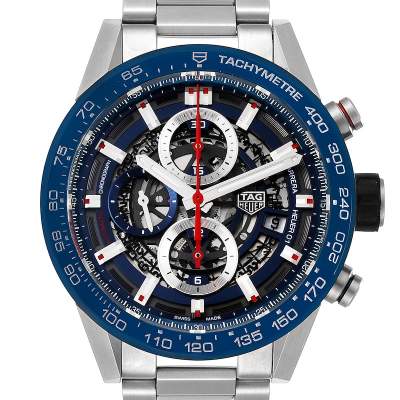 Tag Heuer Carrera Blue Skeleton Dial Chronograph - Watches on Aster Vender