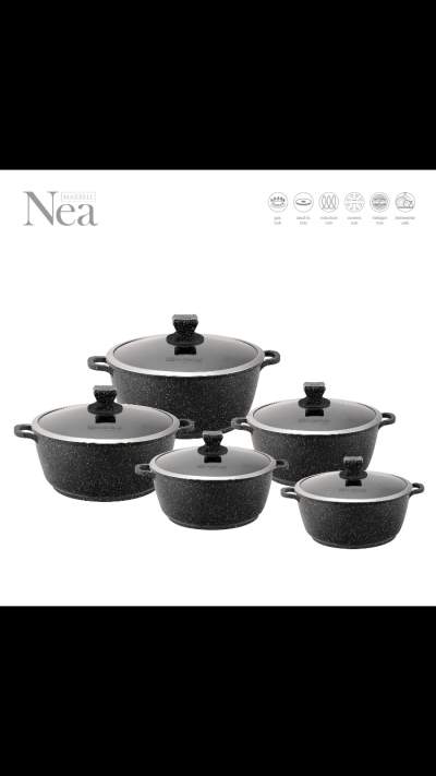 SQ Professional Nea 5Piece Aluminum Non-Stick Cookware Set - Kitchen appliances on Aster Vender