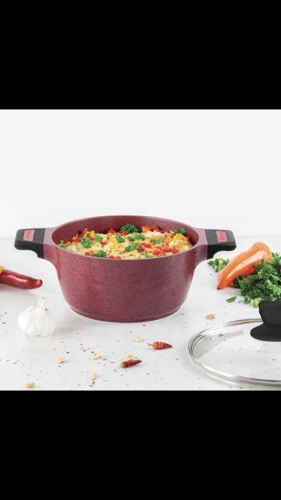 Non-Stick Nea Marbell Impact Stockpot with Lid - Kitchen appliances