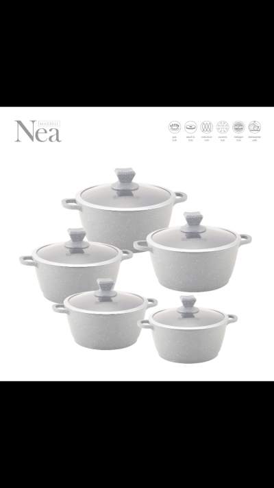 SQ Professional Nea 5 Piece Aluminum Non-Stick Cookware Set - Kitchen appliances
