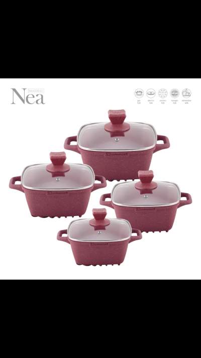 SQ Professional Nea Marbell 4 Pieces Die-cast Non Stick Cookware Set - Kitchen appliances