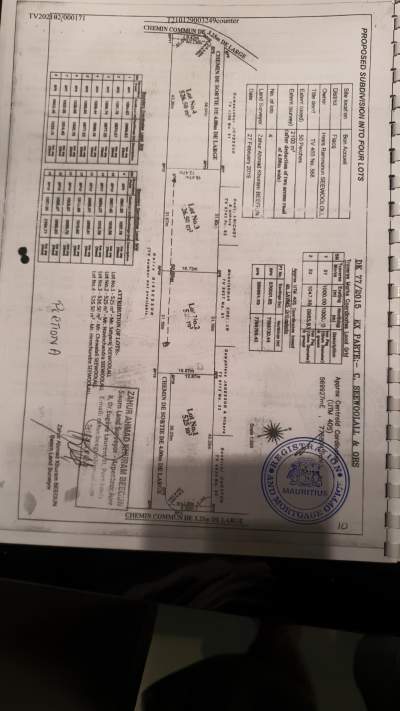 Terrain 12 perches a vendre a Bon Accueil tel 58285330 - Land