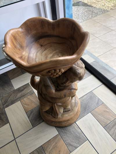 Angel wooden stand with bowl - Sculptures on Aster Vender