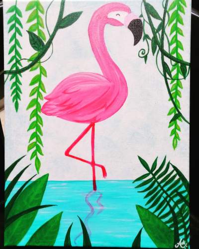 Tableau Flamingo  - Paintings on Aster Vender