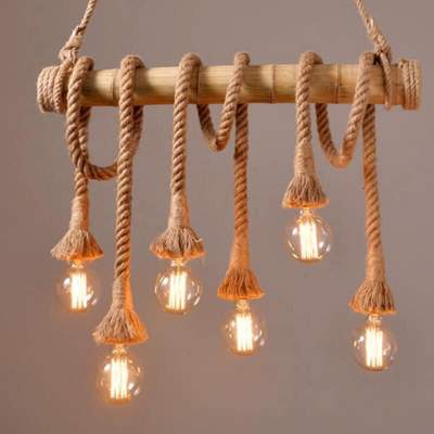 Ceiling Lights - Bamboo *6 rope - Interior Decor