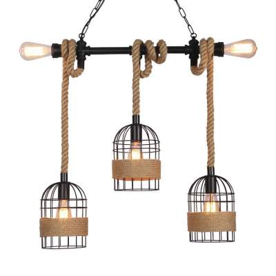 Ceiling Lights - Metal tube * 3 rope - Interior Decor