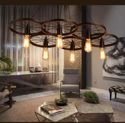 Ceiling Lights - Wheel black * 6 - Interior Decor