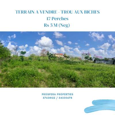  LAND ON SALE AT TROU AUX BICHES / TERRAIN A VENDRE A TROU AUX BICHES  - Land
