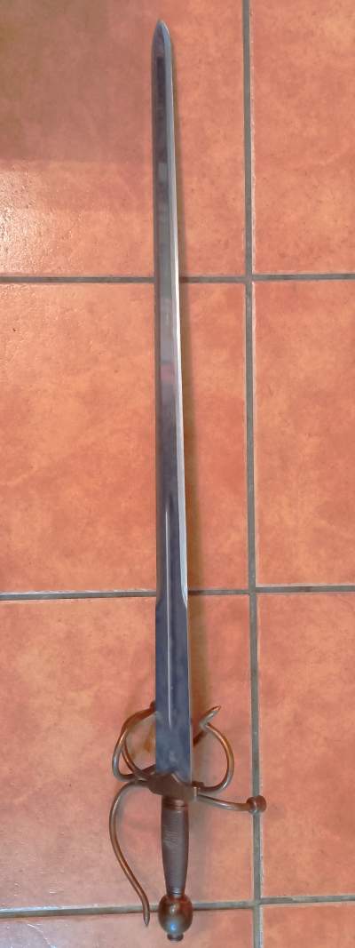 Old antique heavy steel sword for home deco or collection - Antiquities