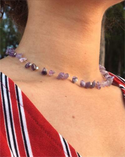 Amethyst choker - Necklaces