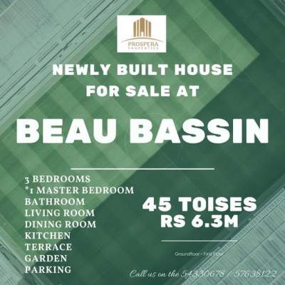 House on sale at Beau Bassin - RS 6.3 M - House