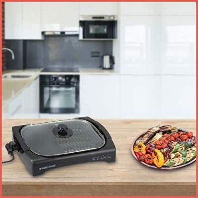BLACK+DECKER open flat Grill with glass lid