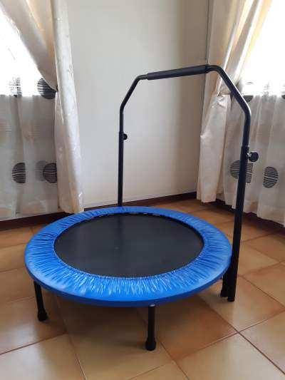 New Trampoline Folding Rebounder with Stability Bar resistance.  - Fitness & gym equipment on Aster Vender
