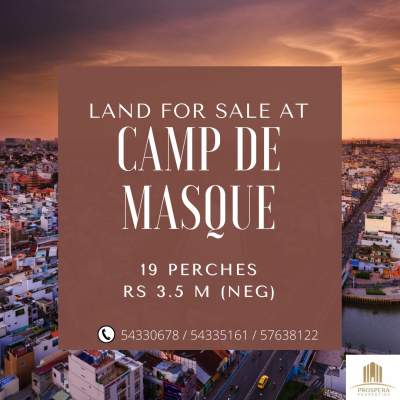 LAND ON SALE @ CAMP DE MASQUE : 19P - RS 3.5 - Land on Aster Vender