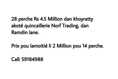 Land 28 perche at khoyratty - Land on Aster Vender