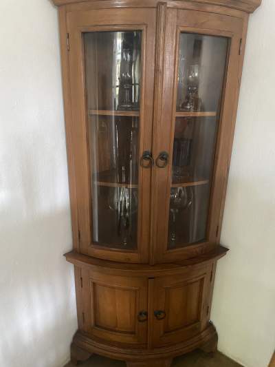 Teak Bar and Teak glass cabinet - China cabinets (Argentier)