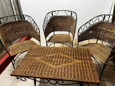 Ensemble table et chaises en rotin - Living room sets on Aster Vender