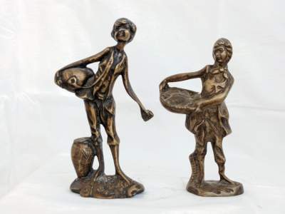 Statuettes en laiton - Brass figurines - Old stuff on Aster Vender