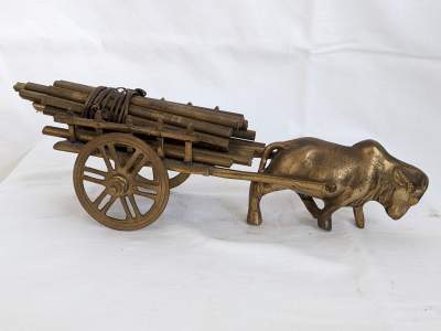 Buffle tirant une charrette - Ox pulling a cart - Old stuff on Aster Vender