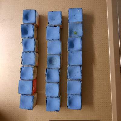 Billardl Used Master (USA) Chalks Lot (10 Used  Blue Chalks) - Billiards