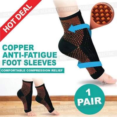 Copper Anti fatigue feet sock sleeve compression Rs 200 - Health Products