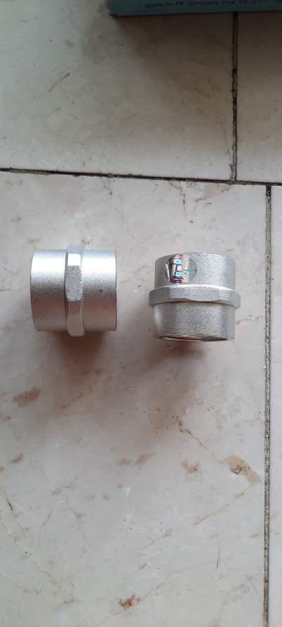 Brass Socket Nickel (douille en laiton)  pour plomberie 1p x1p female - Bathroom on Aster Vender