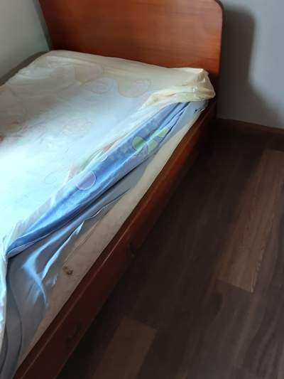 Single Bed with 2 drawers and fixed cupboard - Bedroom Furnitures