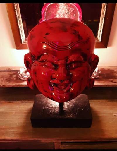 Smiling Buddha Mask - Sculptures