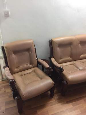 Beige leather sofa set - Sofas couches on Aster Vender