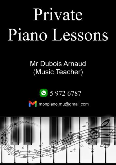 Private Piano Lessons - Music on Aster Vender