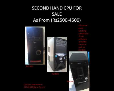 Second Hand Cpu Dual Core and core i3 - PC (Personal Computer)