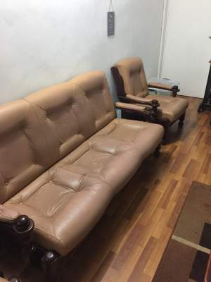 3 place couch with 3 individual chairs plus coffee table. - Living room sets on Aster Vender