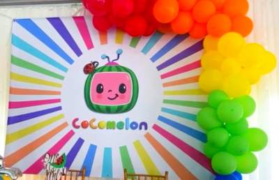 Birthday Cocomelon backdrop - Kids Stuff