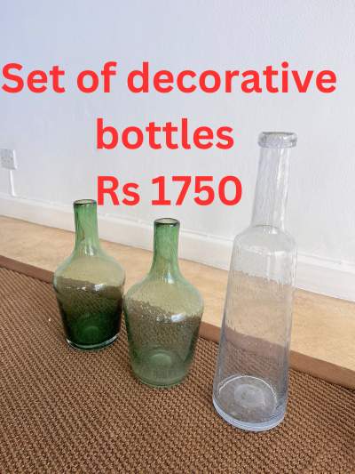 Ensemble de 3 bouteilles décoratives - Interior Decor on Aster Vender