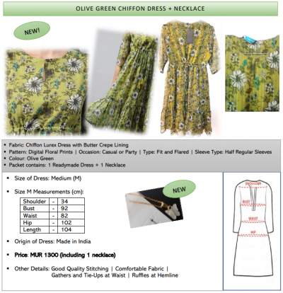 Olive Green Dress + Necklace - Dresses (Women)