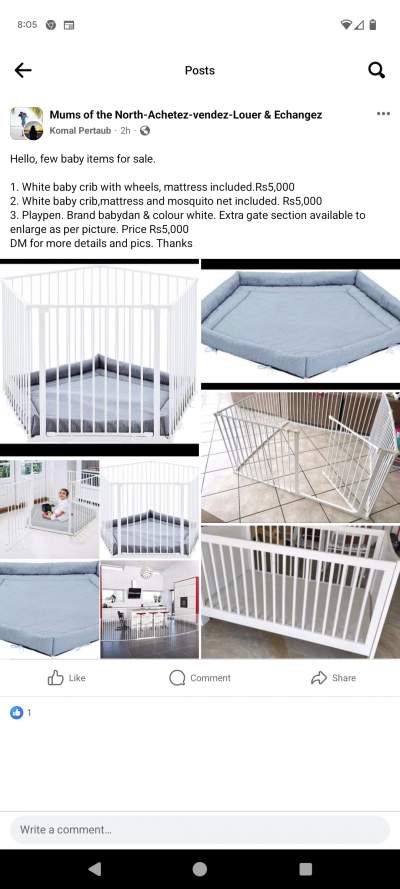 Playpen with play mat  and 2 extra door - Kids Stuff on Aster Vender