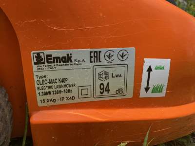 Electric lawnmowers - Oleo Mac K 40 P - Other building materials